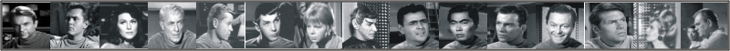 Captain April, Captain Pike, Number One, Doctor Phillip "Bones" Boyce, Lieutenant Jose Tyler, Lieutenant Spock, Yeoman Jeanne-Marie Colt, Ambassador Sarek, Lieutenant Montgomery Scott, Ensign Hikaru Sulu, Lieutenant Jim Kirk, Doctor McCoy, Ensign Gary Mitchell, Amanda Grayson and even Transporter Chief Pitcairn